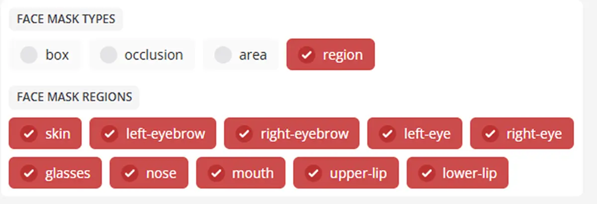 FACE MASK TYPES region