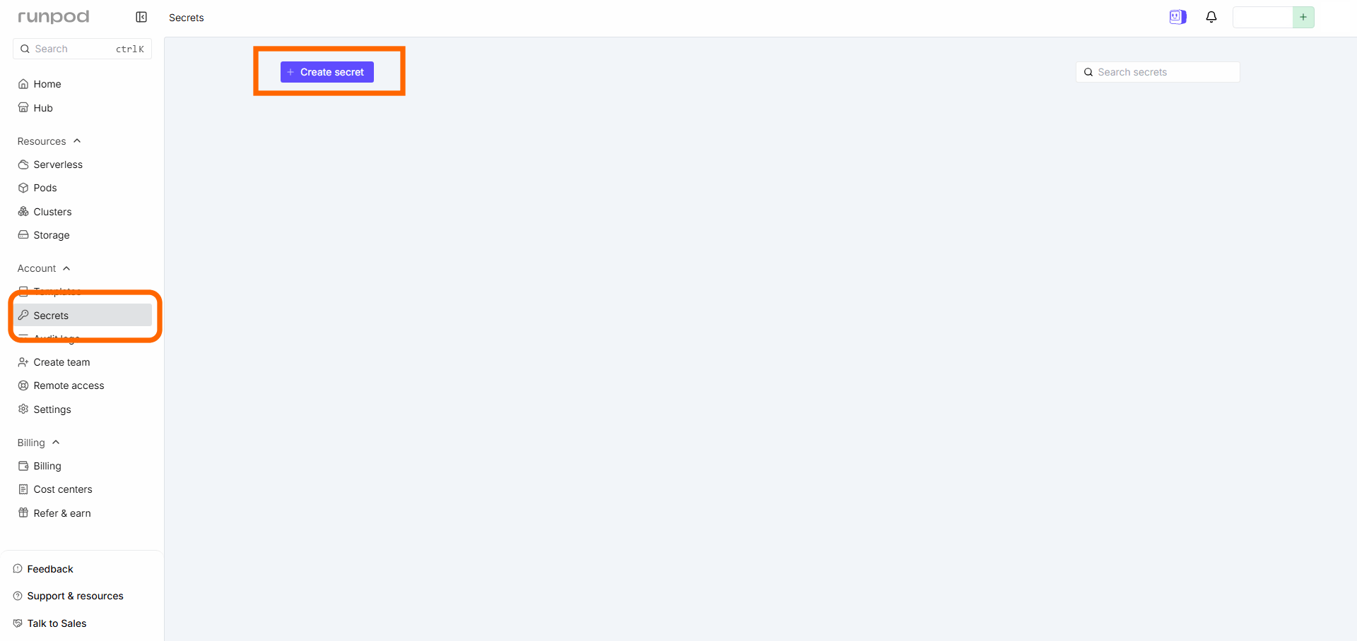 RunpodでのHiggingFacceトークンの追加