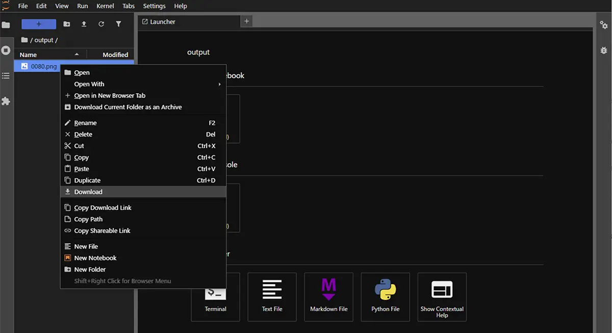 レンダリングファイルの出力