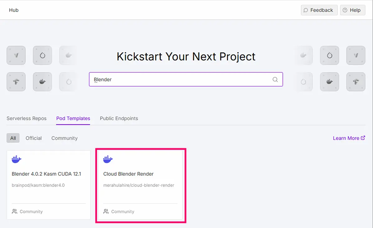 Cloud Blender Render