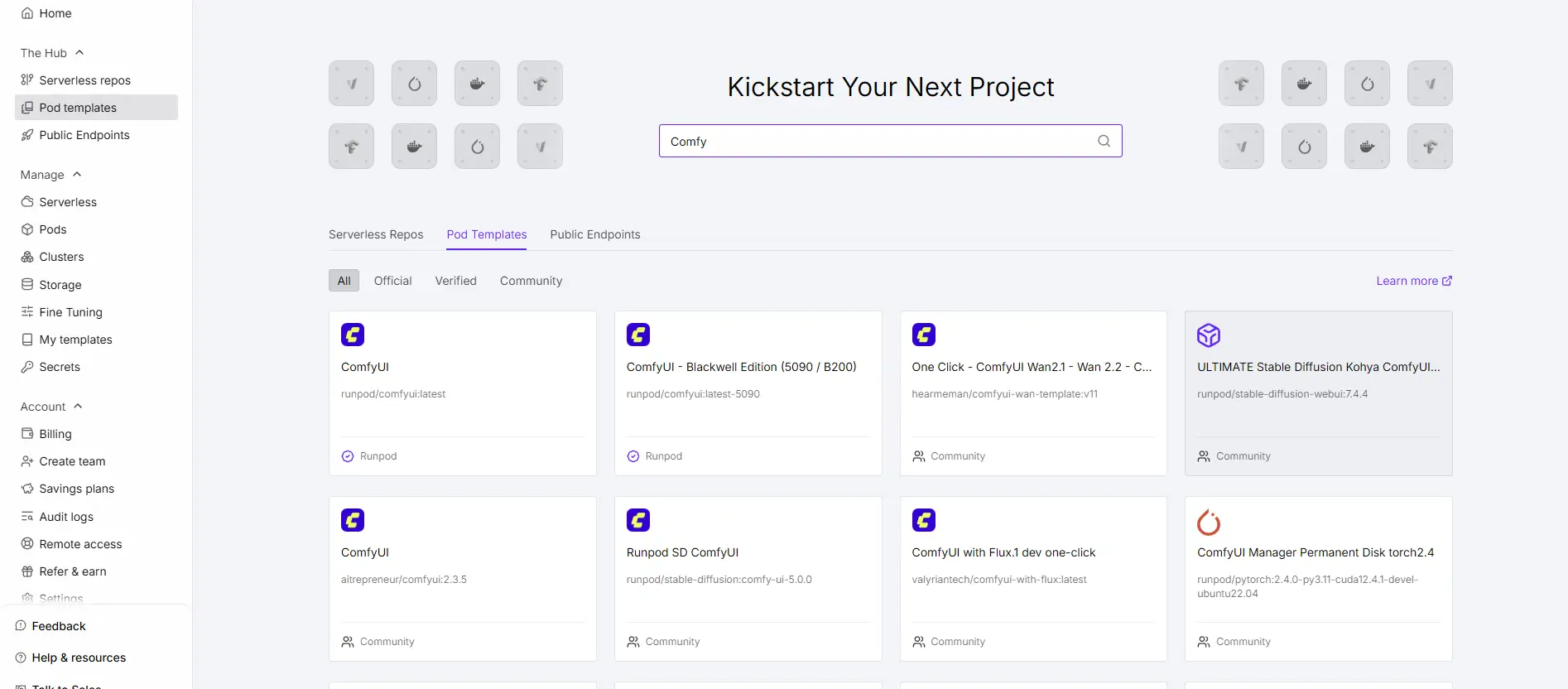 RunPodでComfyUIを使う