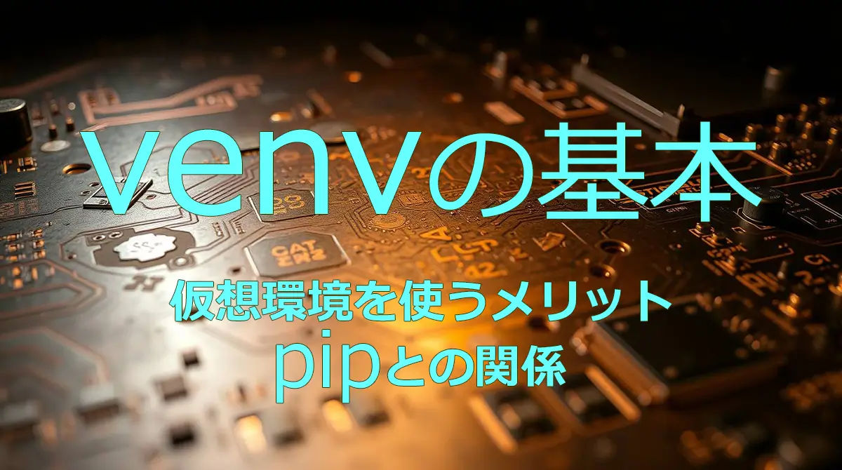 venvの基礎 仮想環境を使うメリットとpipとの関係
