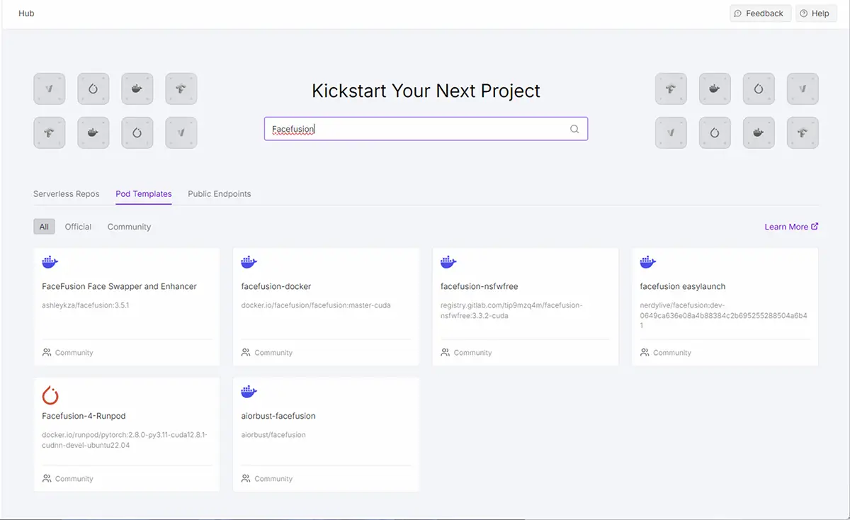 FaceFusion　Runpod テンプレート