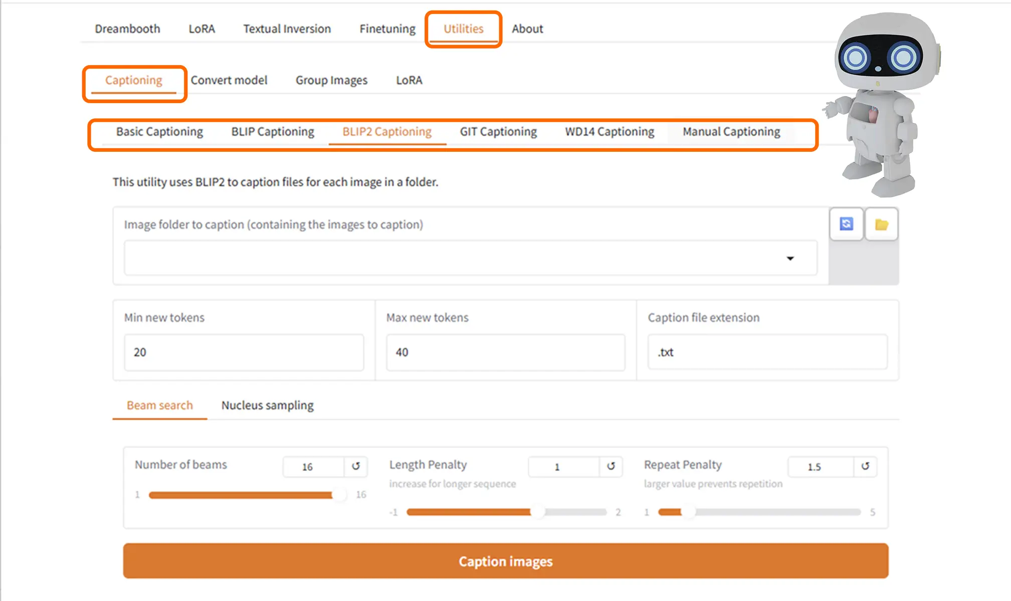 Kohya_ssのキャプションタグ生成機能