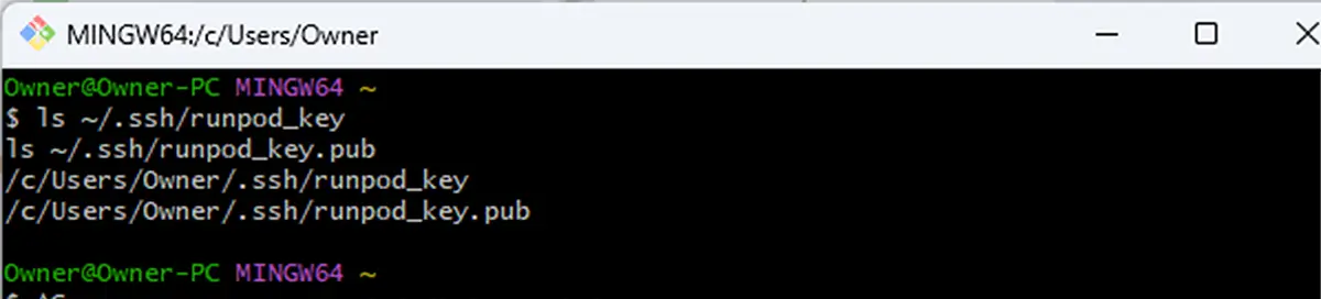 Git bashで確認