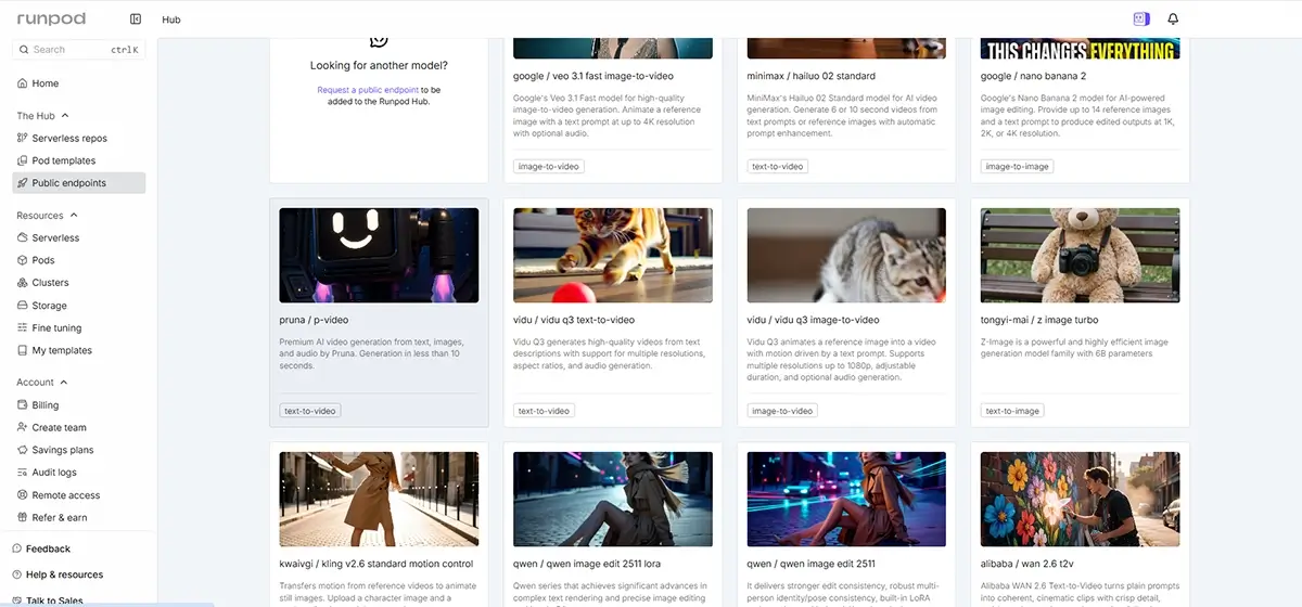Runpod public_endpoints