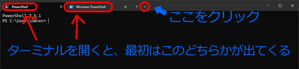 ターミナル画面